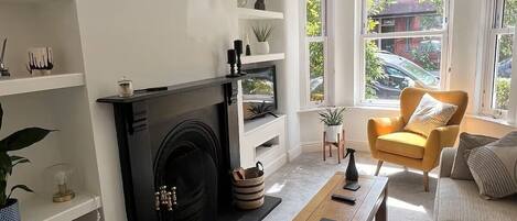 Smart TV, fireplace