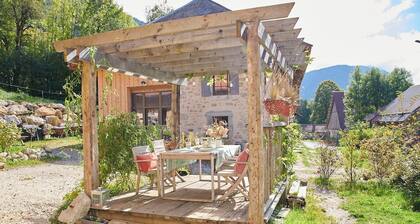 Former cowshed at the foot of Mont Colombier in Les Bauges at 920m