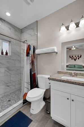 Shower, hair dryer, bidet, towels - A-Mountain Wonder! HUGE yard, dogs OK - Brand New everything Close to Downtown! (Tucson)