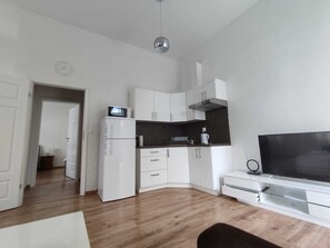 Standard Apartment, Balcony, City View | Private kitchen - MVA House Teplice (Teplice)