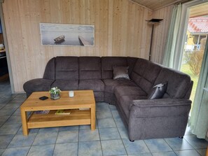 Living room - Ferienhaus mit Sauna im Ferienpark Mirow (Mirow)