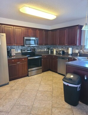 Microwave, oven, stovetop, dishwasher