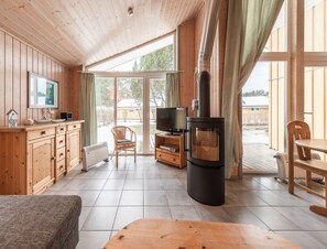 House | Living room - Ferienhaus mit Sauna im Ferienpark Mirow (Mirow)