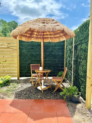 Terrace/patio - Glamping Getaway! 10 Min to Downtown, 22 min to Beach! (Castle Hayne)