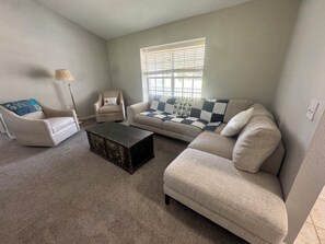 Smart TV, fireplace, printers