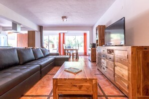 Televisión, chimenea y tenis de mesa 