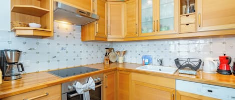 Fridge, oven, stovetop, dishwasher