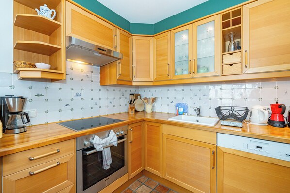 Fridge, oven, stovetop, dishwasher