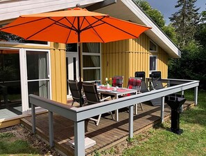 House | Balcony - Ferienhaus mit Sauna im Ferienpark Mirow (Mirow)