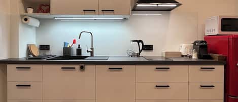 Microwave, stovetop, dishwasher
