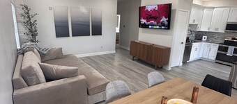 Modern Luxury Retreat with Private Hot Tub, Gated Parking & Downtown Access