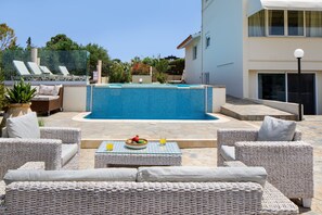 Villa, Smoking | 3 bedrooms, desk, soundproofing - Villa Elihrisos-private Heated Pool Near the sea (Chania)