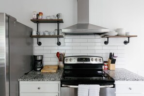 Microwave, oven, stovetop, dishwasher