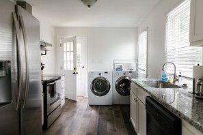 Microwave, oven, stovetop, dishwasher