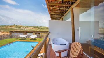 Chambre Double Deluxe, balcon, vue piscine