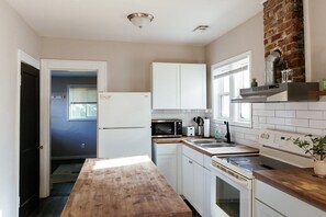 Microwave, oven, stovetop, paper towels