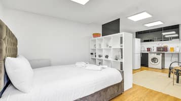 1 bedroom, iron/ironing board, bed sheets