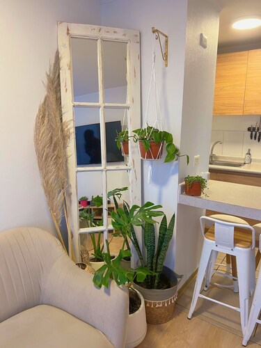 Boho chic style apartment, 4 people 200 m from La Cisterna subway + parking lot