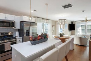 Fridge, microwave, oven, stovetop - 3 bedroom 2.5 bath Beach home oasis- steps from the beach (Mantoloking)