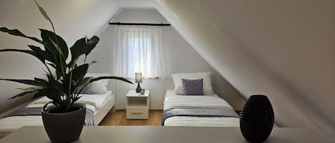 2 bedrooms, iron/ironing board, WiFi, bed sheets