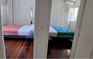 4 dormitorios, tabla de planchar con plancha, wifi y ropa de cama