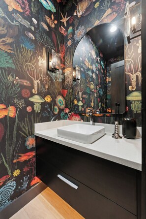 Townhouse, balkong, fjellutsikt | Bad