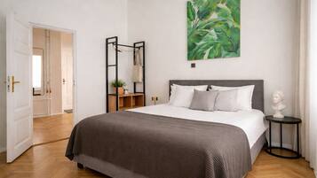 Luksushuoneisto, 2 makuuhuonetta, kaupunkinäköala | 2 makuuhuonetta, silitysrauta/-lauta, ilmainen Wi-Fi