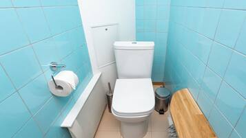 Soap, shampoo, toilet paper