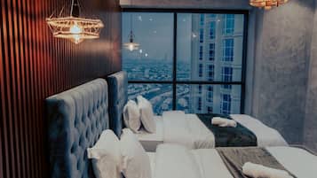 Desk, iron/ironing board, travel cot, WiFi