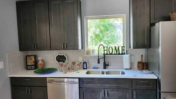 Microwave, oven, stovetop, dishwasher