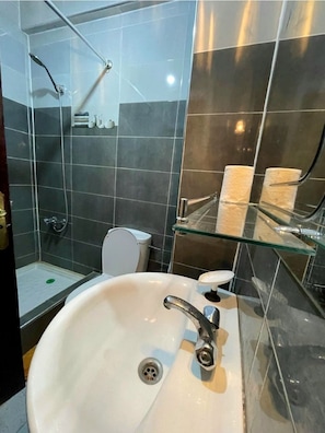 Towels, soap, toilet paper