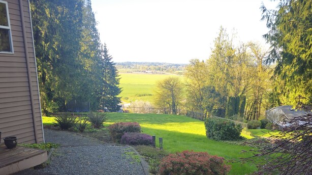 A residential driveway leading to a house with a lawn and trees. - Peaceful place with 360 views of the town (Snohomish)