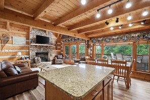 Smart TV, fireplace, video games
