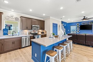 Fridge, microwave, oven, stovetop - Steps to Beach | Gated Community, Canal Views & Lift (Port Bolivar)