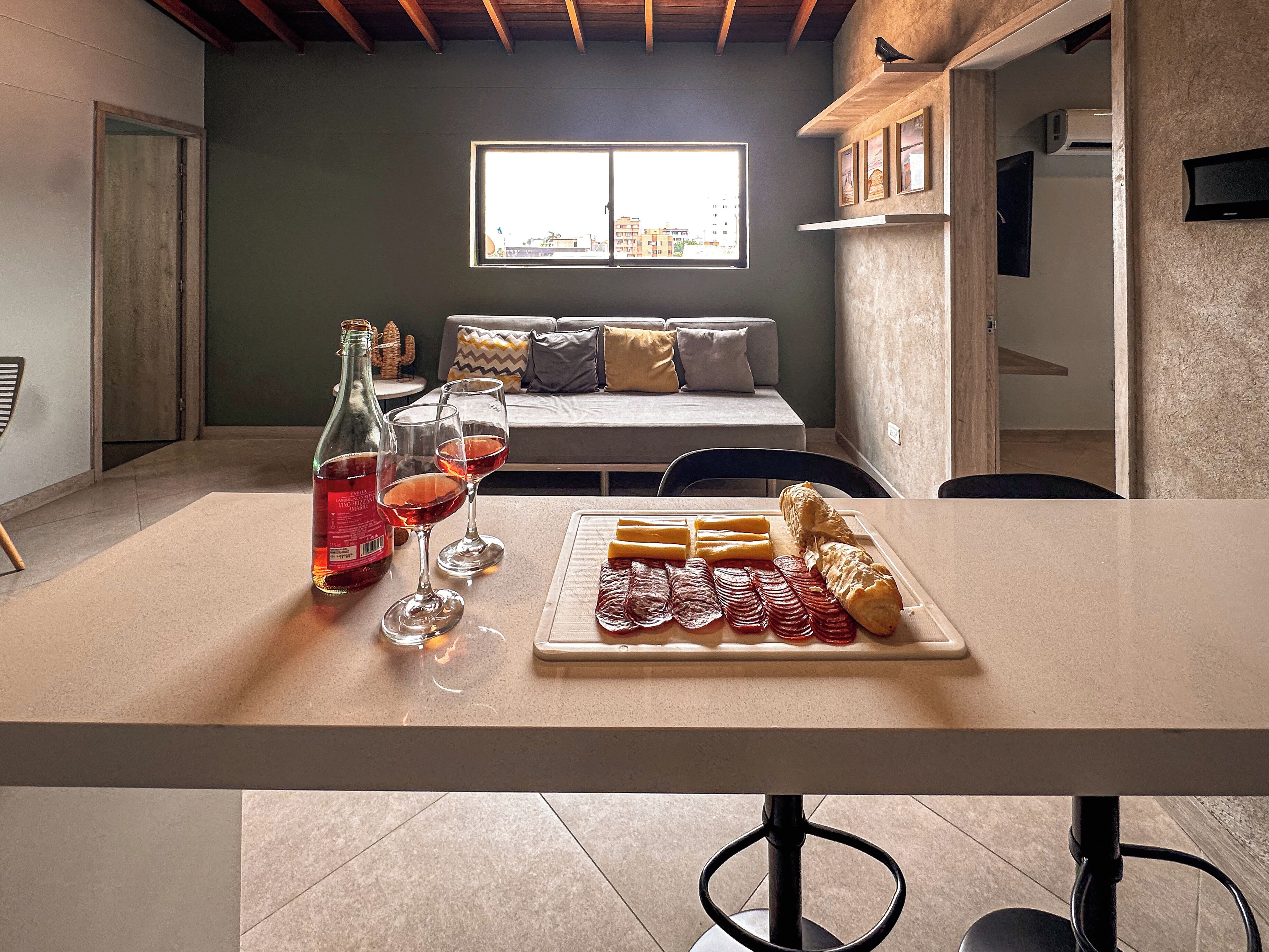 Exclusive-Studio, 1 Doppelbett, Klimaanlage, Stadtblick | Hochwertige Bettwaren, Betten mit Memory-Foam-Matratzen