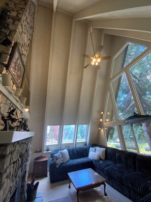 Smart TV, fireplace, stereo, offices