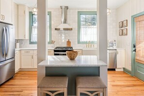 Fridge, microwave, oven, stovetop - Newly Restored Charming 2-Bedroom Home with Ensuite's & Prime Location (Charleston)