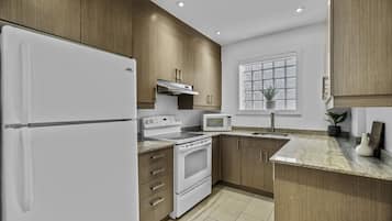 Kühlschrank, Mikrowelle, Herdplatte, Geschirrspüler