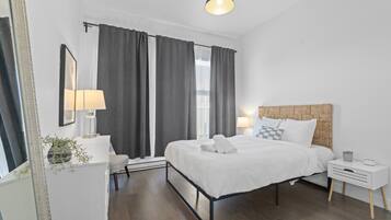 2 bedrooms, iron/ironing board, travel crib, free WiFi