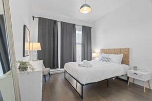 2 bedrooms, iron/ironing board, travel crib, free WiFi