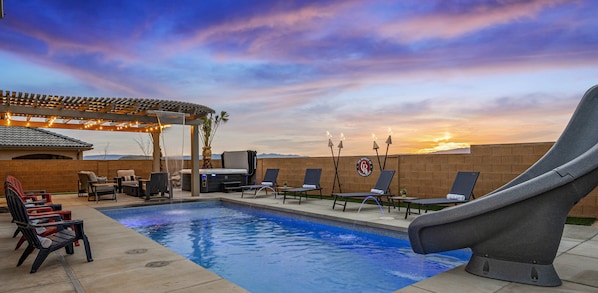 A heated pool