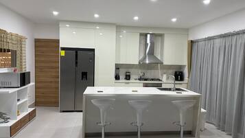 Luxury Villa, Sea View | Private kitchen | Coffee/tea maker