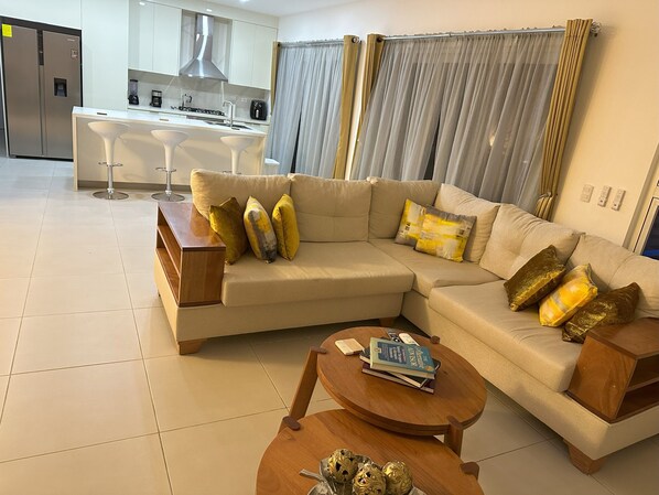 Luxury Villa, Sea View | Living area