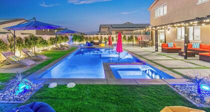 Coachella Desert Castle! 🏰🌵New everything! Salt water pool, Jacuzzi, Poker room!
