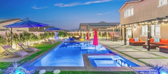 Coachella Desert Castle! 🏰🌵New everything! Salt water pool, Jacuzzi, Poker room!
