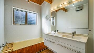 Hair dryer, towels