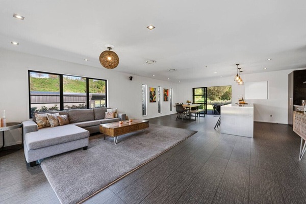 Open plan - lounge, kitchen, dining