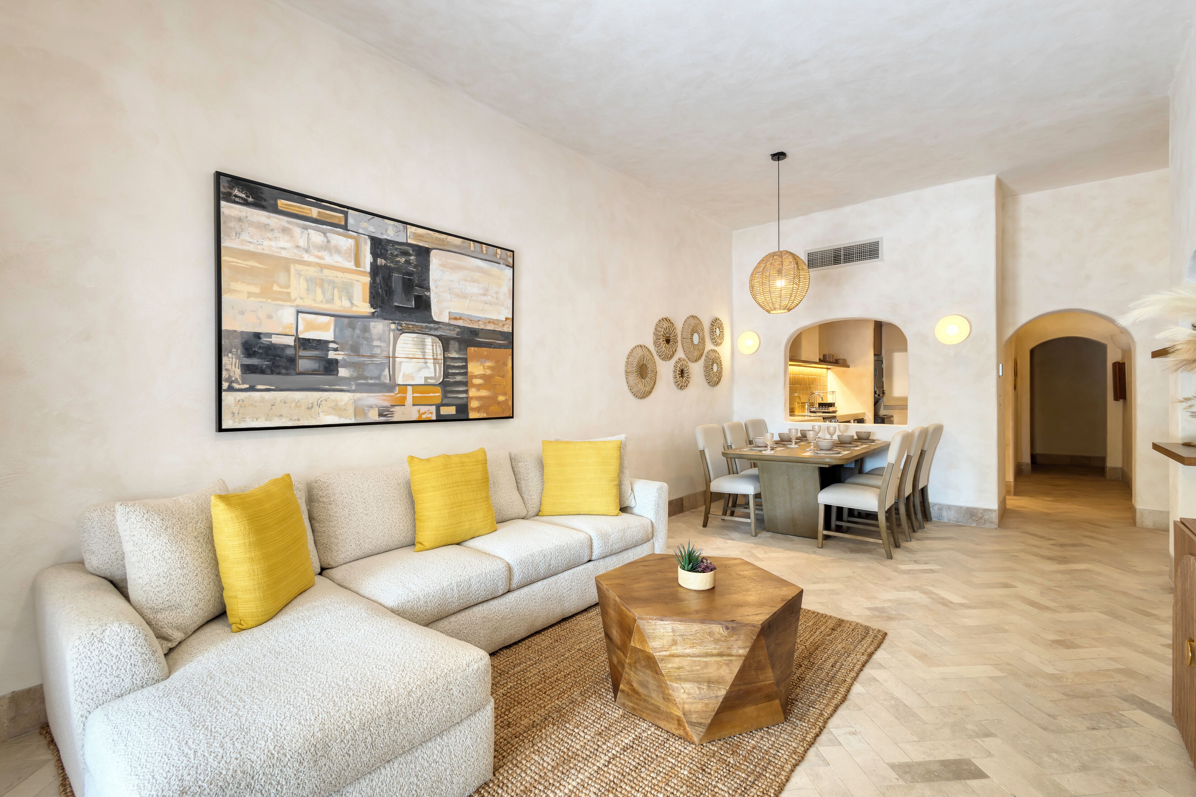 Deluxe Apartment, 2 Bedrooms, Terrace | Living room | 55-inch Smart TV with cable channels, table football, ping pong