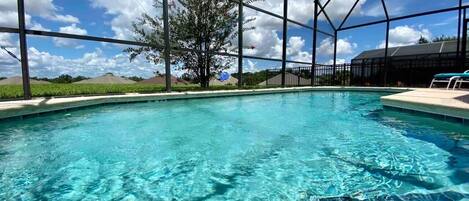 Outdoor pool, a heated pool