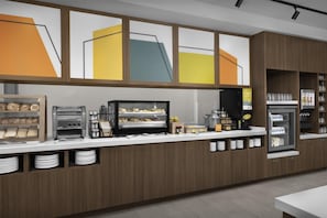 Free daily buffet breakfast